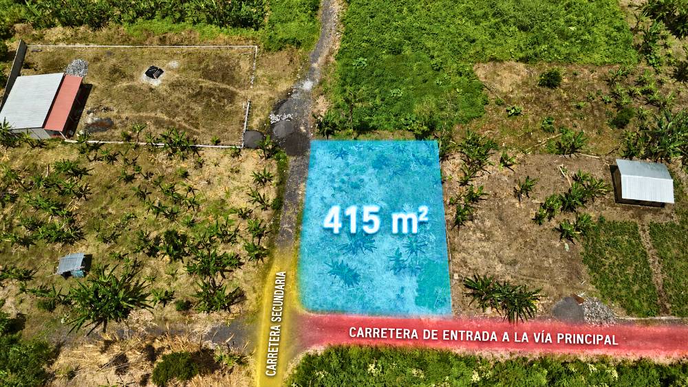 Terreno de 415 m² en Las Palmeras en Las Palmeras, Sevilla Don Bosco, Morona Santiago