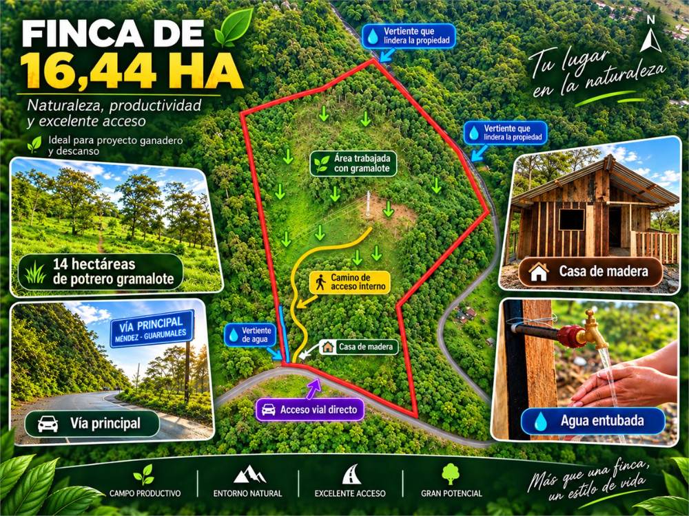 Finca de 16.44 hectáreas en La Libertad
